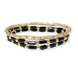 103694, MULTI LAYERED BEADED STRETCH BRACELET