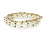 103694, MULTI LAYERED BEADED STRETCH BRACELET