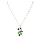 103757, CHRISTMAS GLITTER CANDY CANE PENDANT NECKLACE