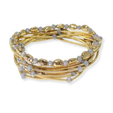 103762, NUGGET ACCENT MULTI LAYERED BEADED STRETCH BRACELET