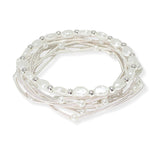 103767, BALL MULTI LAYERED BEADED STRETCH BRACELET
