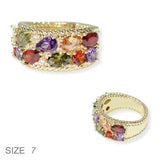 103775, GEOMETRIC CUBIC ZIRCONIA ACCENT DESIGNER INSPIRED RING