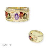 103776, TEARDROP CUBIC ZIRCONIA ACCENT DESIGNER INSPIRED RING