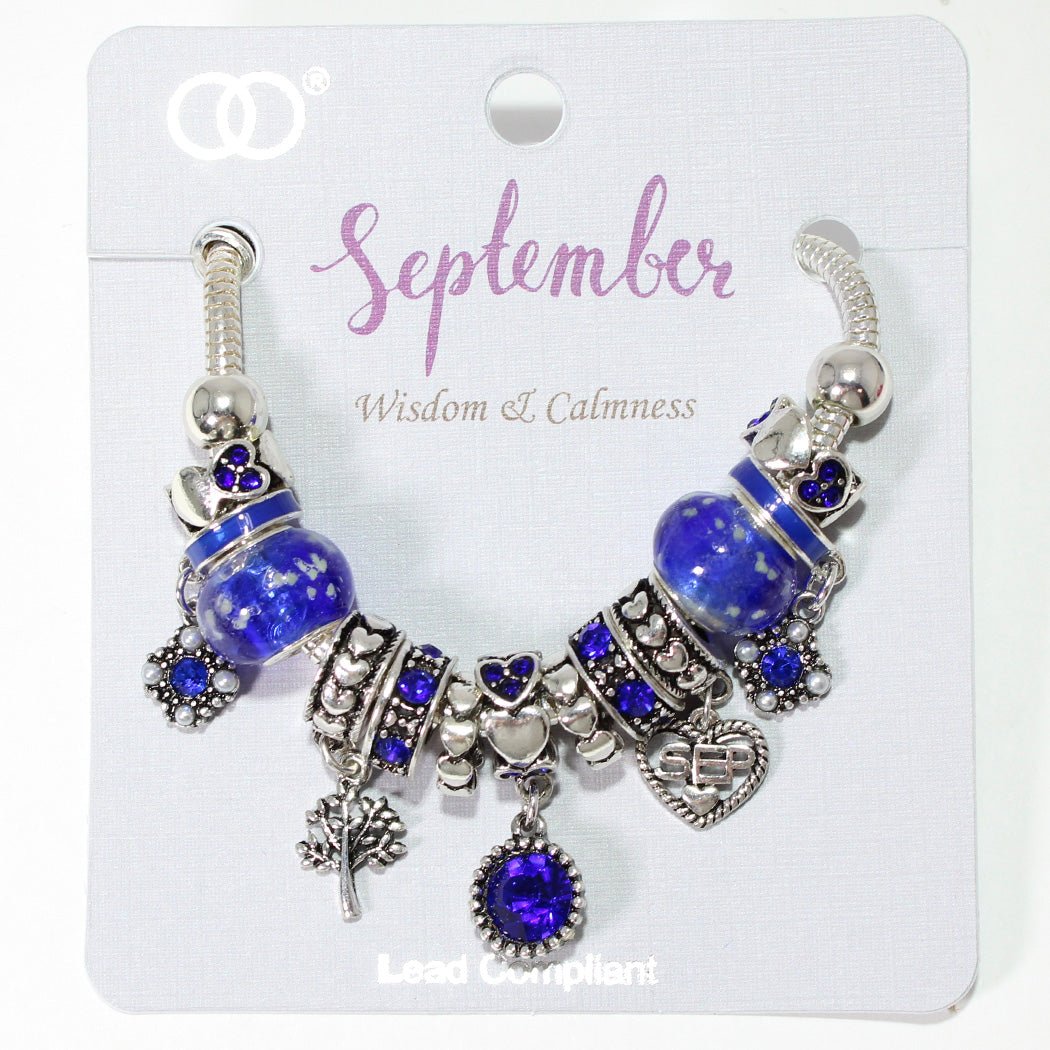 Month-January ~ December Diamond Birthstone Charm Bracelet – GOOD ...
