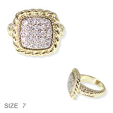 103828, MICRO PAVE CUBIC ZIRCONIA DESIGNER INSPIRED RING