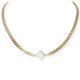 103838, CLOVER ACCENT CHAIN NECKLACE