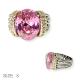 103876, PINK OVAL CUBIC ZIRCONIA DESIGNER INSPIRED RING