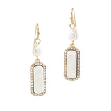 103881, GEOMETRIC MOTHER OF PEARL DANGLE EARRING