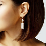 103881, GEOMETRIC MOTHER OF PEARL DANGLE EARRING
