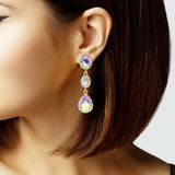 103883, GEOMETRIC RHINESTONE DANGLE EARRING
