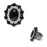103898, OVAL PEARL & RHINESTONE STRETCH RING