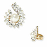 103899, PEARL ACCENT RHINESTONE STRETCH RING