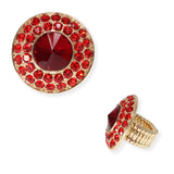 103902, ROUND CRYSTAL RHINESTONE STRETCH RING