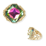 103942, GEOMETRIC RHINESTONE STRETCH RING