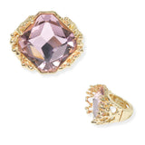 103942, GEOMETRIC RHINESTONE STRETCH RING