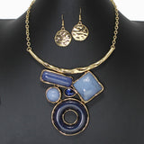 104076, GEOMETRIC CELLULOID ACETATE NECKLACE