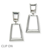 104113, GEOMETRIC METAL CLIP ON EARRING