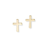 104117, CROSS METAL STUD EARRING