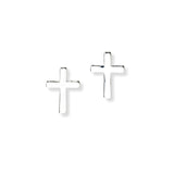 104117, CROSS METAL STUD EARRING