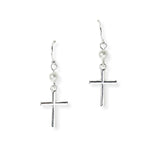 104119, CROSS DANGLE EARRING