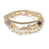 104133, MULTI LAYERED BEADED STRETCH BRACELET