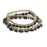 104133, MULTI LAYERED BEADED STRETCH BRACELET