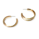 104144, MEDIUM DOUBLE ROW HOOP EARRING