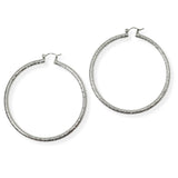 104149, GOLD DIPPED, 70MM TEXTURED ROUND HOOP EARRING