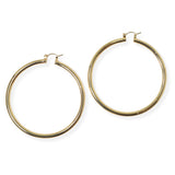 104152, GOLD DIPPED, 70MM SIMPLE ROUND HOOP EARRING