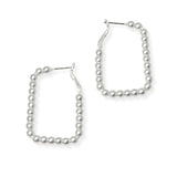 104164, LARGE GEOMETRIC BEADED HOOP EARRING