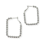 104164, LARGE GEOMETRIC BEADED HOOP EARRING