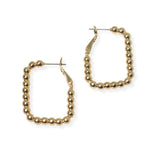 104165, MEDIUM GEOMETRIC BEADED HOOP EARRING