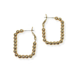 104166, SMALL GEOMETRIC BEADED HOOP EARRING