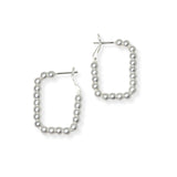 104166, SMALL GEOMETRIC BEADED HOOP EARRING