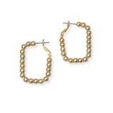 104166, SMALL GEOMETRIC BEADED HOOP EARRING