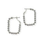104166, SMALL GEOMETRIC BEADED HOOP EARRING