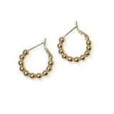 104167, 20MM ROUND BEADED HOOP EARRING