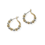 104167, 20MM ROUND BEADED HOOP EARRING
