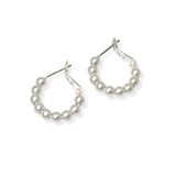 104167, 20MM ROUND BEADED HOOP EARRING