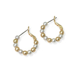104167, 20MM ROUND BEADED HOOP EARRING