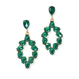 104168, TEARDROP ACCENT RHINESTONE DANGLE EARRING