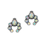 104247, SQUASH BLOSSOM RHINESTONE POST EARRING