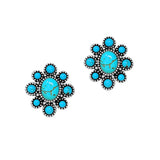 104248, WESTERN FLOWER POST EARRING