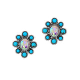 104248, WESTERN FLOWER POST EARRING