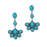 104249, WESTERN TURQUOISE STONE DANGLE EARRING