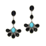 104249, WESTERN TURQUOISE STONE DANGLE EARRING