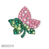 104271, MAPLE LEAF RHINESTONE PIN BROOCH