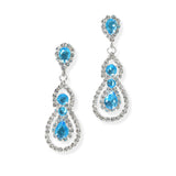 104272, TEARDROP CUBIC ZIRCONIA ACCENT CRYSTAL RHINESTONE DANGLE EARRING