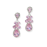 104273, CUBIC ZIRCONIA ACCENT CRYSTAL RHINESTONE DANGLE EARRING