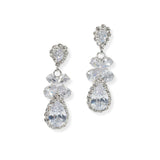 104273, CUBIC ZIRCONIA ACCENT CRYSTAL RHINESTONE DANGLE EARRING